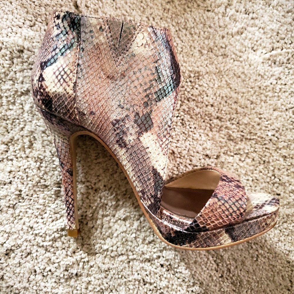 Snake Print Heels